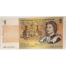 AUSTRALIA 1966 . ONE DOLLAR BANKNOTE . STARNOTE ZAA*